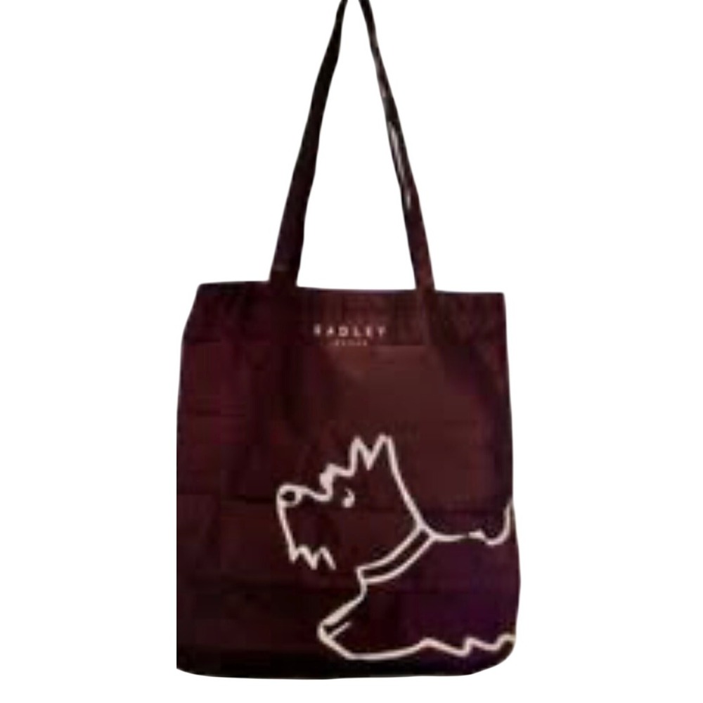 Radley London Canvas Tote Black Cherry Foldaway Bag